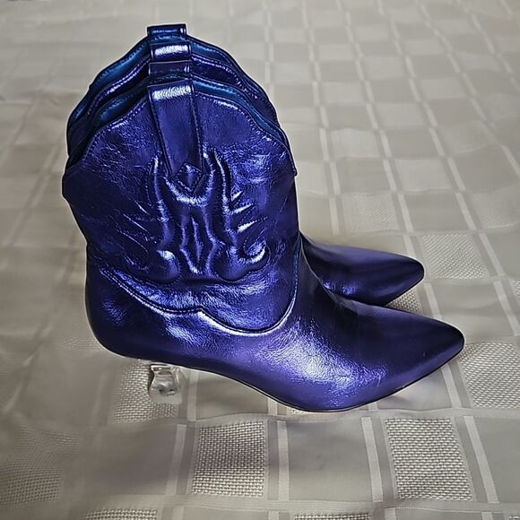 Katy Perry's The Annie-O Bootie Western Purple Size 8M - Picture 1 of 16